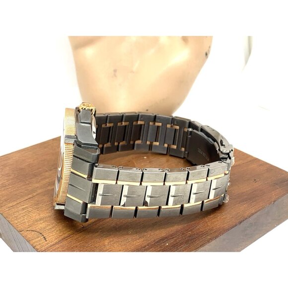 Bulova Men's Watch Precisionist 98D149 Diamond Dial Date Grey & Rose Gold Steel - Picture 10 of 15